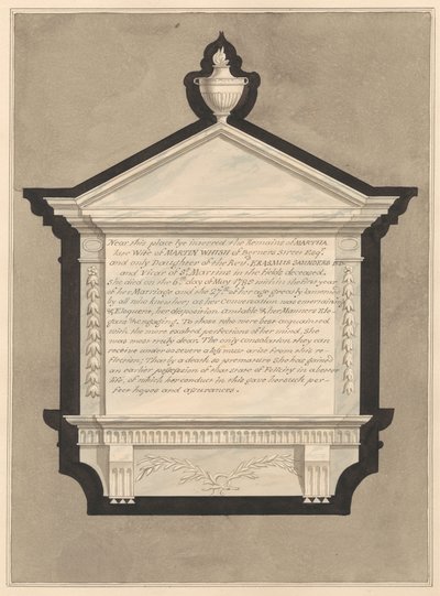 Stanwell Kilisesi'nden Bayan Martha Whish Anıtı by Daniel Lysons