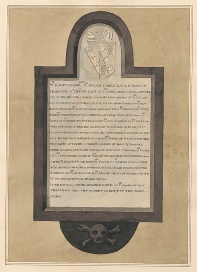 Drayton Kilisesi'nden Sir George Carey Anıtı by Daniel Lysons