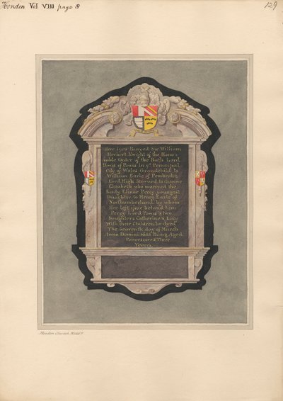 Hendon Kilisesi'nden Sir William Herbert Anıtı by Daniel Lysons