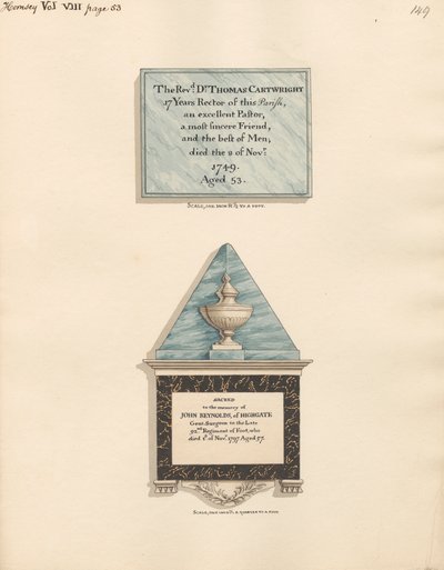 Thomas Cartwright ve John Reynolds Anıtı by Daniel Lysons