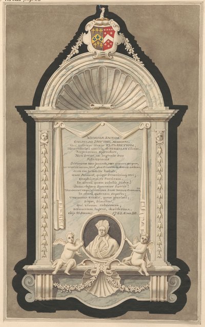 Cranford Kilisesi'nden William Smith Anıtı by Daniel Lysons