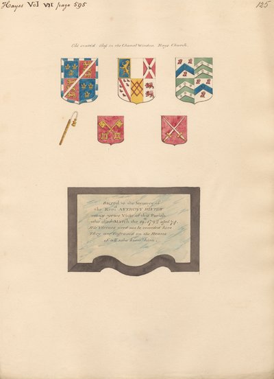 Chanel Penceresindeki Eski Vitray, Hayes'ten Muhterem Anthony Hilton'a Anıt Olarak by Daniel Lysons