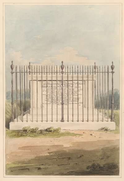 Londra Çevresi: Chiswick Churchyard'dan Macartney'li George Earl'ün Mezarı by Daniel Lysons
