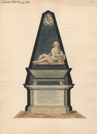 Norwood Kilisesi'nden John Merick'in Mezarı by Daniel Lysons