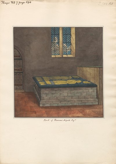 Hayes Kilisesi'nden Thomas Higate Mezarı by Daniel Lysons
