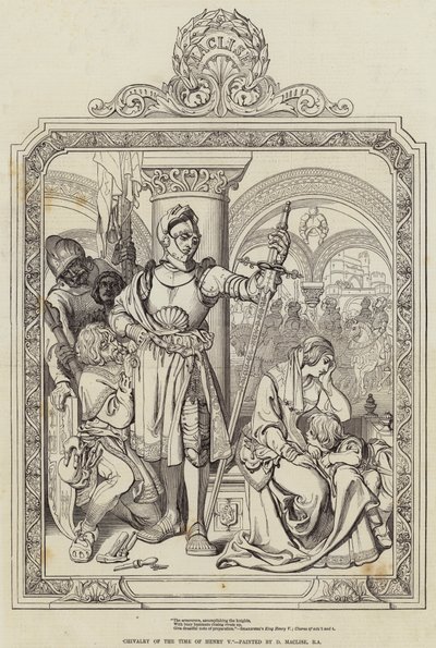 ಹೆನ್ರಿ V ಟರ್ಕ್‌ನ ಕಾಲದ ಅಶ್ವದಳ by Daniel Maclise
