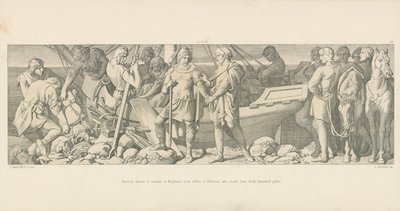 Harold, about to Return to England, Bids Adieu to William, who Loads him with Farewell Gifts by Daniel Maclise