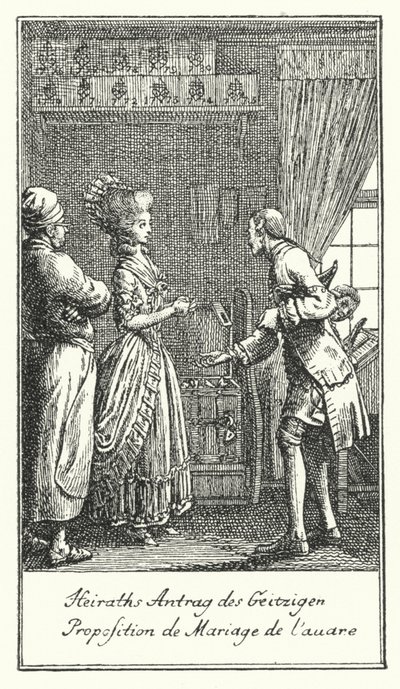 Cimrinin Evlilik Teklifi (gravür) by Daniel Nikolaus (after) Chodowiecki