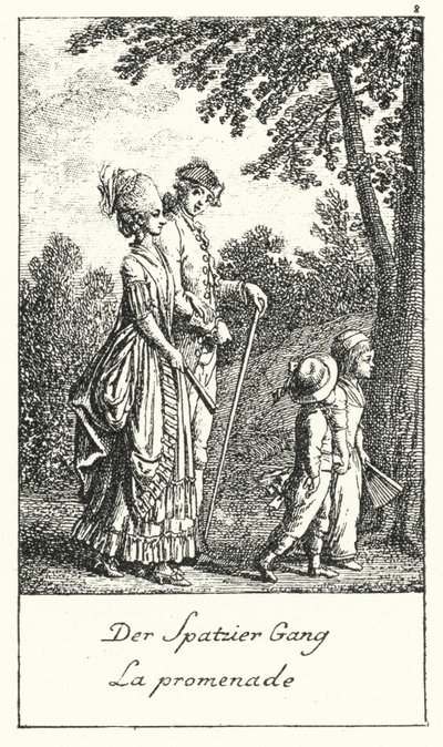 Yürüyüş (gravür) by Daniel Nikolaus (after) Chodowiecki
