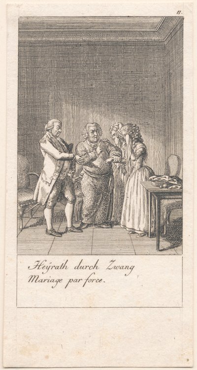 Evlilik motivasyonları ve sonuçları. Bl. 11 by Daniel Nikolaus Chodowiecki