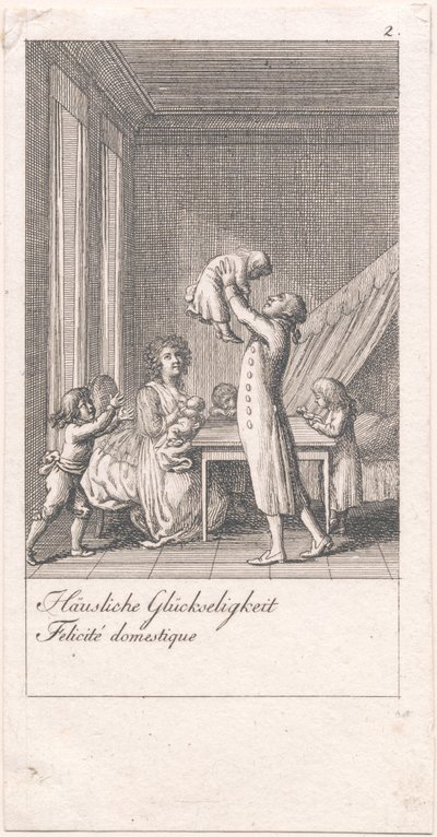 Evlilik motivasyonları ve sonuçları. Bl. 2 by Daniel Nikolaus Chodowiecki