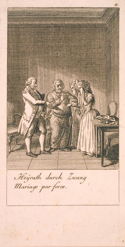 Evlilik motivasyonları ve sonuçları. Bl. 7 by Daniel Nikolaus Chodowiecki