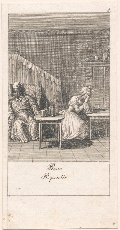 Evlilik motivasyonları ve sonuçları. Bl. 8 by Daniel Nikolaus Chodowiecki