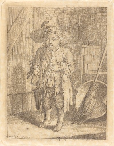 Göbeği Gösterilen Zavallı Çocuk by Daniel Nikolaus Chodowiecki