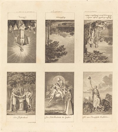 1780-1790 Yıllarının Altı Büyük Olayı by Daniel Nikolaus Chodowiecki