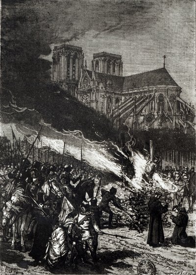Burning of the Templars, illustration from 