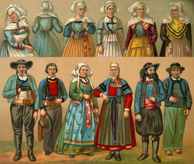 Fransız ulusal kostümü, 19. yüzyıl sonu. by Daniel Urrabieta Vierge
