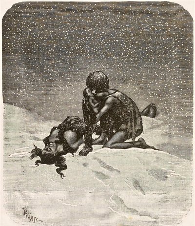 Gülen Adam - Gwynplaine ve Küçük Dea, Daniel Vierge by Daniel Vierge