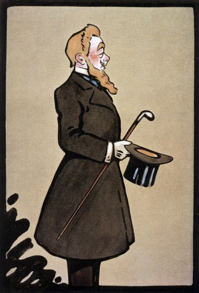 Fransız komedyen ve şarkıcı Albert Brasseur, "Le Roi" oyununda kral rolünde, Fransız gazetesi "Le Theatre"dan bir illüstrasyon, Haziran 1908 by Daniel de (after) Loscques