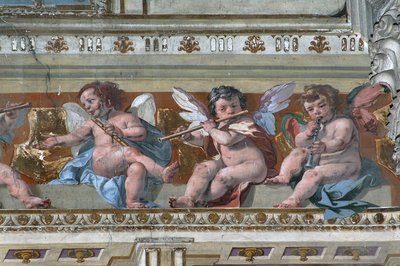 Müzisyen melekler ve putti by Daniele Crespi