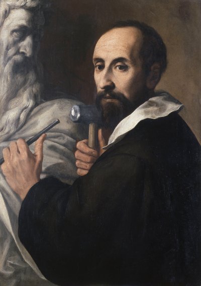 Bir heykeltıraş portresi, c.1625 (tuval üzerine yağlı boya) by Daniele Crespi