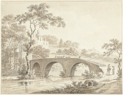 Roma Campagna'daki Narni'deki Tiber üzerindeki köprü by Daniël Dupré