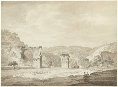 Narni, İtalya'daki Augustus köprüsünün harabesi by Daniël Dupré