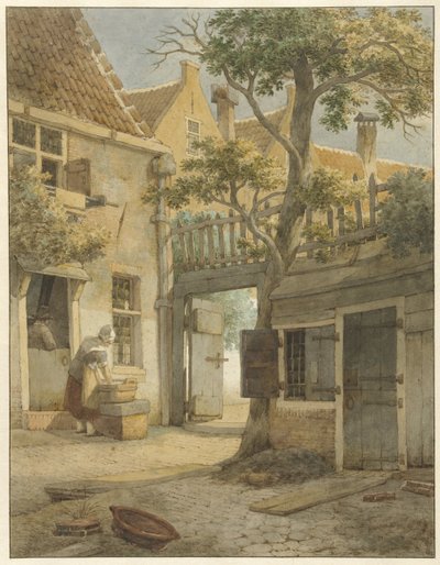 Amsterdam'da bir avlunun avlusu by Daniël Kerkhoff