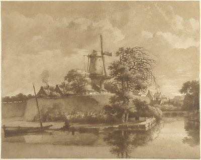 Utrecht'teki Tolsteegpoort'taki işletme değirmeni by Daniël Kerkhoff