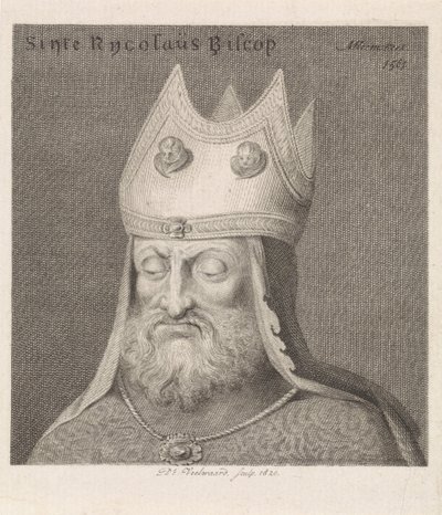 Bir piskoposun portresi Sinte Rycolaus Biscop (nesne üzerindeki başlık) by Daniël Veelwaard (I)