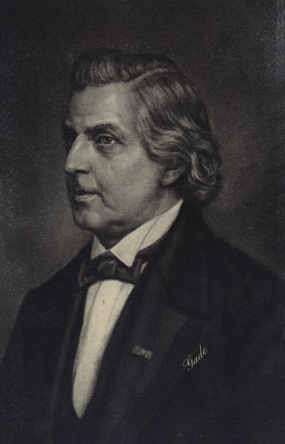 Niels Wilhelm Gade, Danimarkalı besteci, orkestra şefi, kemancı, orgcu ve öğretmen (1817-1890) by Danish School