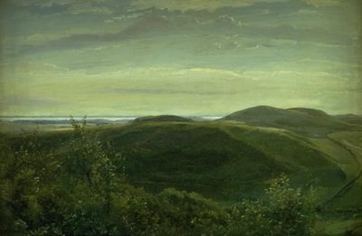 Funen'deki Mølleknap Tepeleri'nden Görülen Jutland Sahili. Çalışmak by Dankvart Dreyer