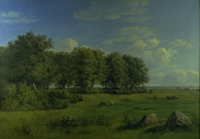 Wedellsborg Ormanı ile Brandsø Adası, Funen, Uzakta by Dankvart Dreyer