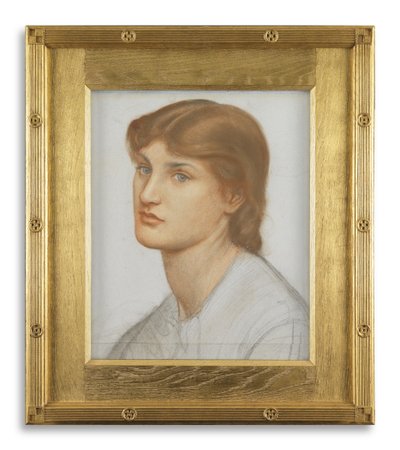 Alexa Wilding (kağıt üzerinde renkli tebeşirler) by Dante Gabriel Charles Rossetti