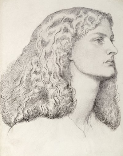Annie Miller (kalem ve mürekkep) by Dante Gabriel Charles Rossetti