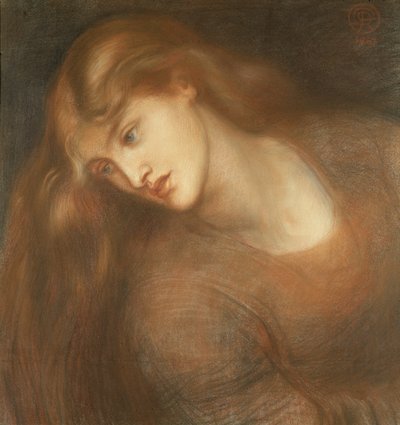Aspecta Medusa, 1867 (kağıt üzerinde renkli tebeşirler) by Dante Gabriel Charles Rossetti