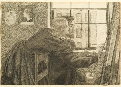 GP Boyce, Fanny Cornforth ile Rossettis Studio