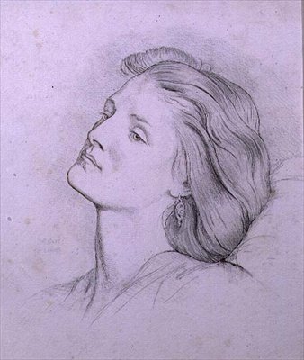 Fanny Cornforth Başkanı (kalem ve tebeşir) by Dante Gabriel Charles Rossetti