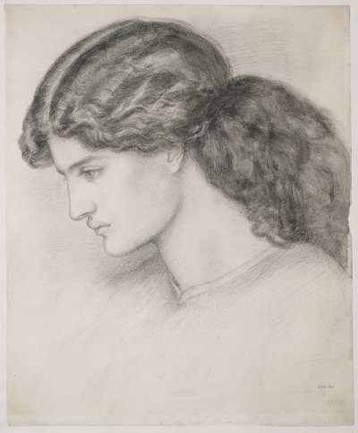Bir Kadının Başı, 1861 by Dante Gabriel Charles Rossetti