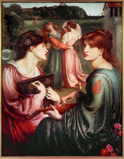 The Bower çayırlığı (tuval üzerine resim) by Dante Gabriel Charles Rossetti