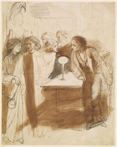 Kuzgun - Melek Ayak Sesleri, 1847 dolayları by Dante Gabriel Charles Rossetti