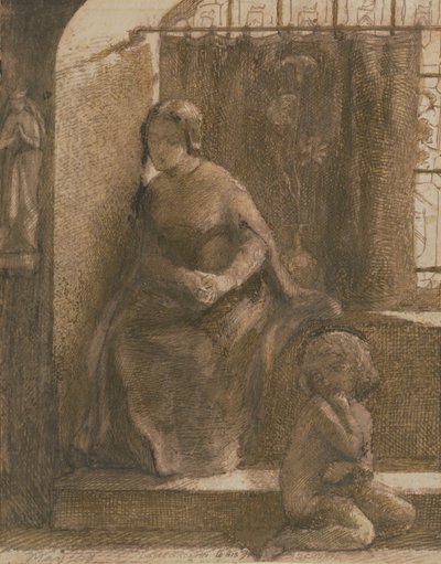 Güneş Parlayabilir A We Be Cold, 1848 (kağıt üzerinde kalem ve kahverengi mürekkep) by Dante Gabriel Charles Rossetti