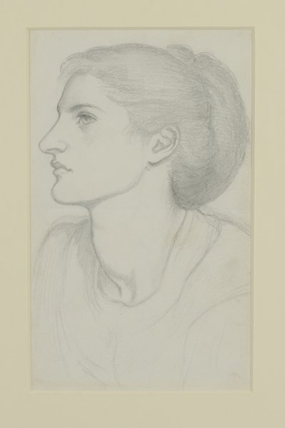 Kadın Başı, 1865-70 by Dante Gabriel Charles Rossetti