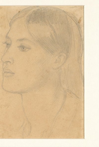 kadının kafası by Dante Gabriel Rossetti (attributed to)