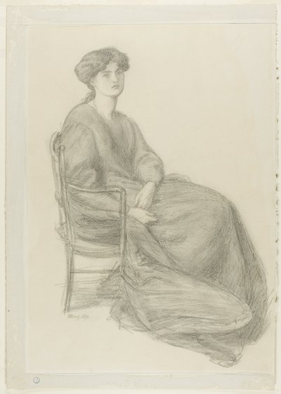Bayan William Morris Sandalyede Oturuyor by Dante Gabriel Rossetti