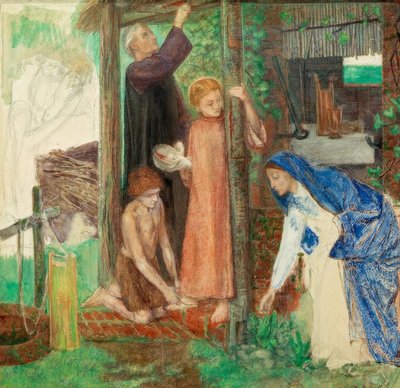 Kutsal Ailede Fısıh by Dante Gabriel Charles Rossetti