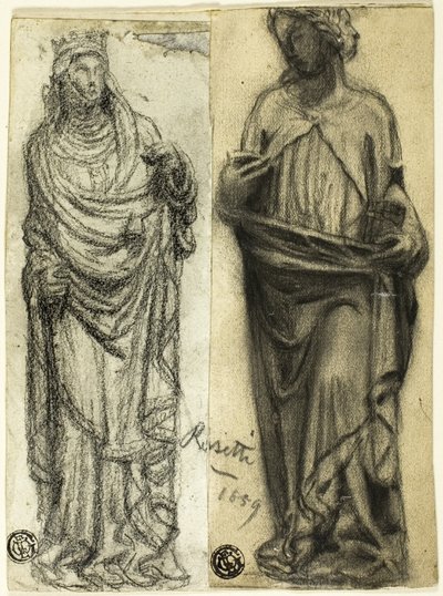 Ortaçağ Heykeli Üzerine İki Çalışma by Dante Gabriel Rossetti