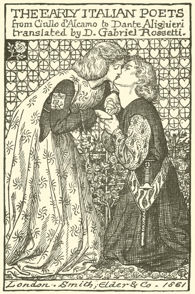 Erken İtalyan Şairler, bir başlık sayfası için tasarım by Dante Gabriel Charles Rossetti