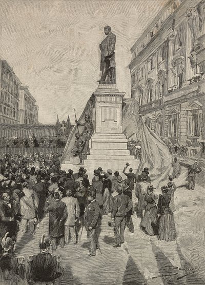 Ettore Ferrari tarafından Quintino Sella anıtının açılışı, 9 Nisan by Dante Paolocci