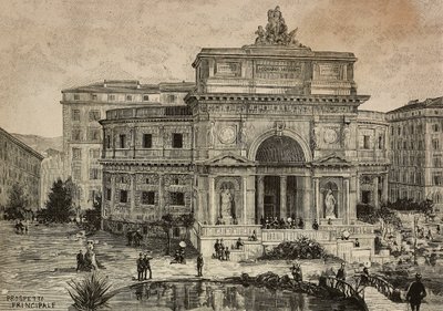 Piazza Manfredo Fanti'deki büyük akvaryum 29 Ocak'ta açıldı, Roma, İtalya, G Gamberoni gravürü Dante Paolocci'nin çiziminden, L'Illustrazione Italiana'dan, No 23, 5 Haziran by Dante Paolocci